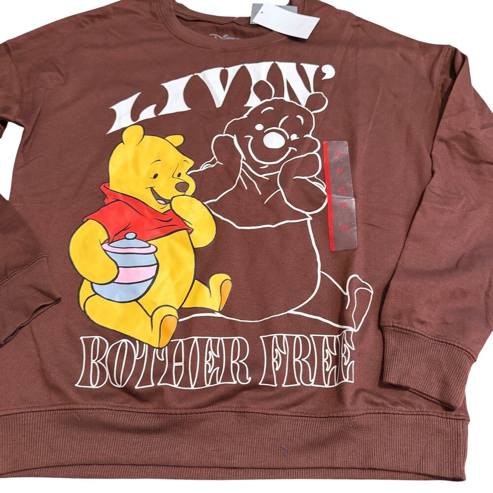 Disney Women's Brown Winnie the Pooh Graphic Sweatshirt - Size XS - NWT
